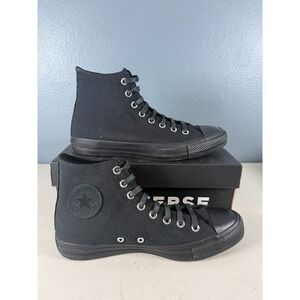 Converse Chuck Taylor All Star Hi Triple Black Sneakers A07667C Mens 8 Womens 10